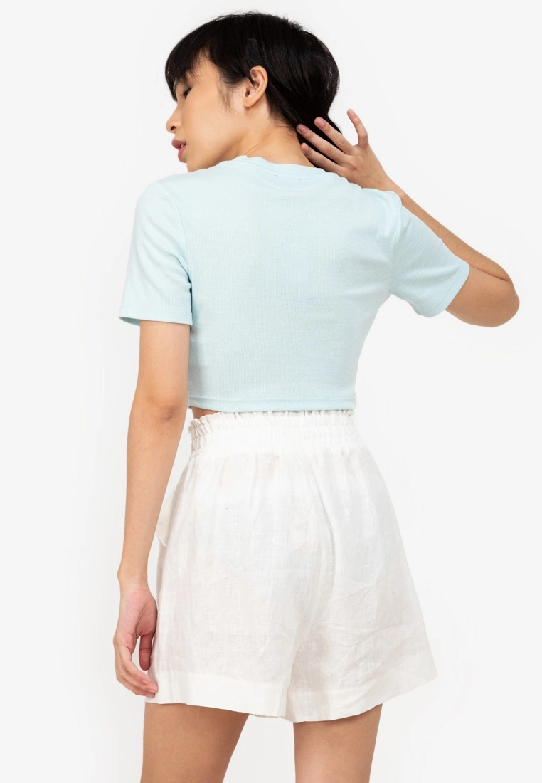 ZALORA BASICS Embroidered Heart Cut Out Top - Billede 2