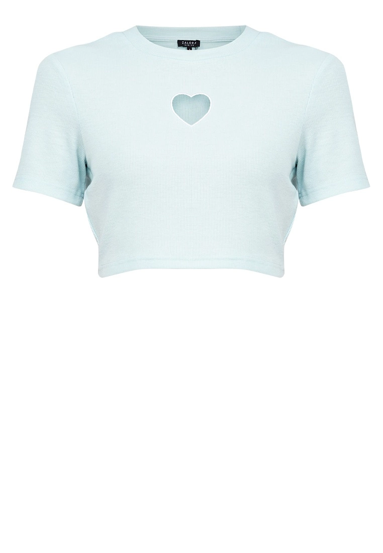 ZALORA BASICS Embroidered Heart Cut Out Top - Billede 5