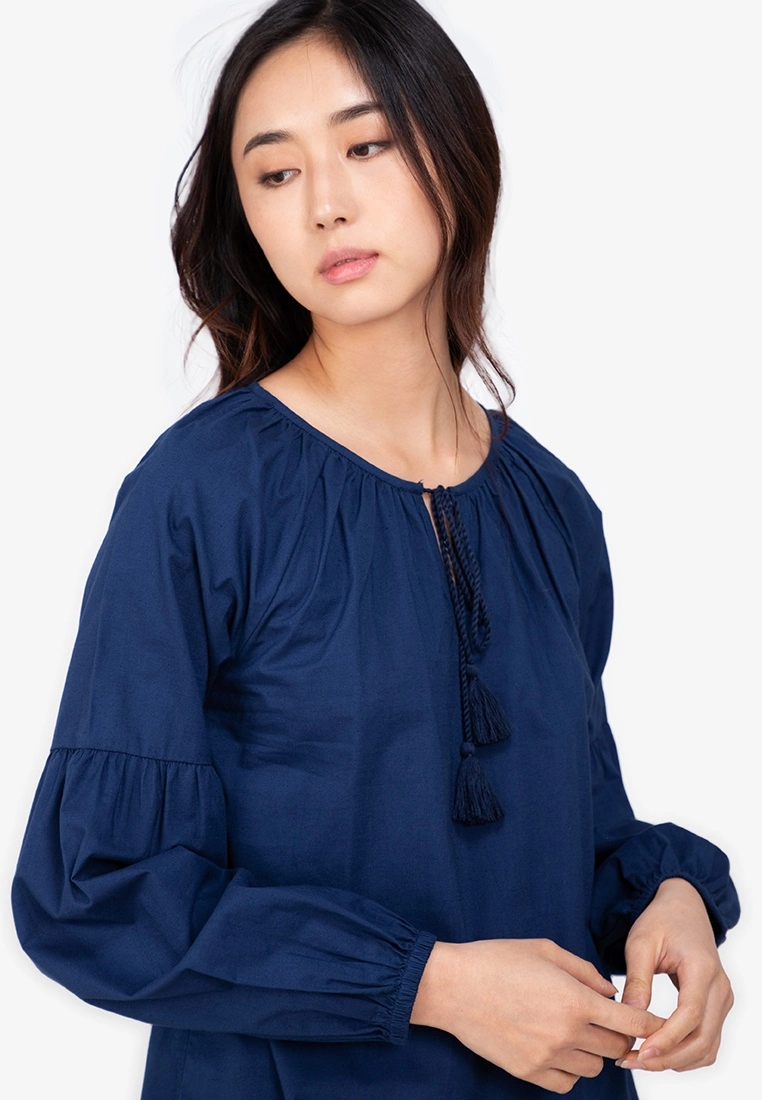 ZALORA BASICS Long Sleeve Peasant Blouse - Billede 3