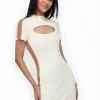 ZALORA BASICS Rib Cut Out Bodycon Dress