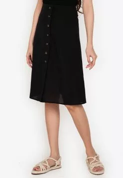 ZALORA BASICS Basic Button Through Midi Skirt