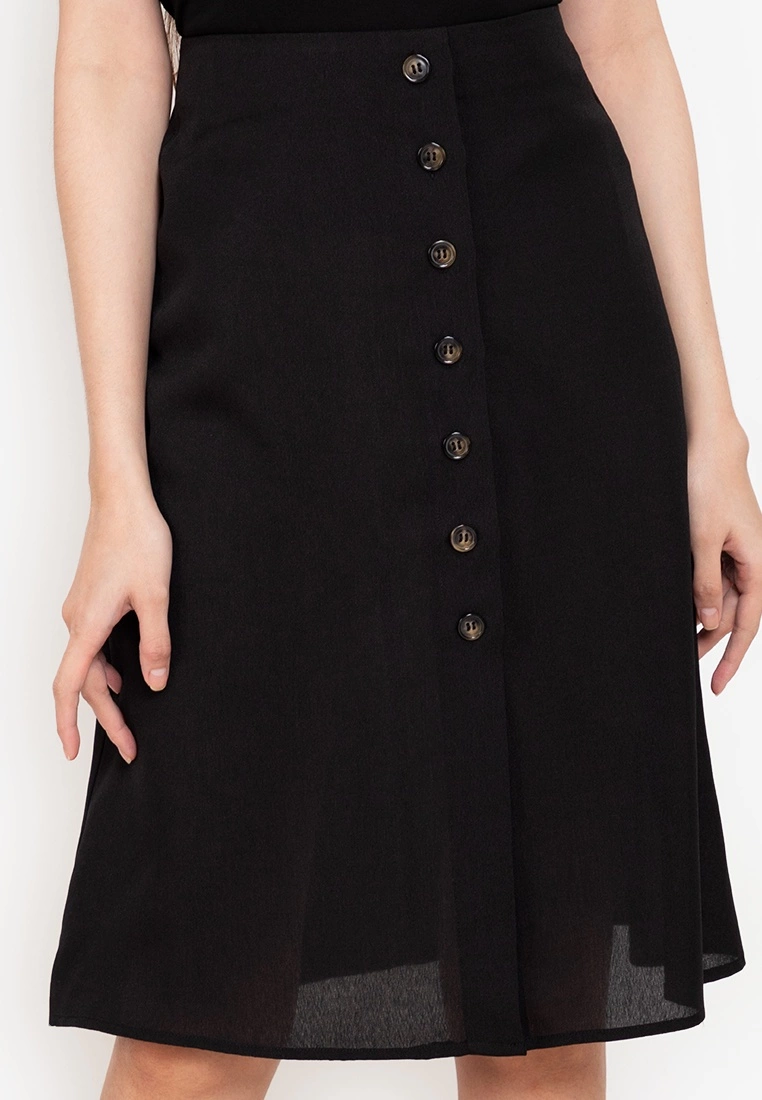 ZALORA BASICS Basic Button Through Midi Skirt - Billede 3