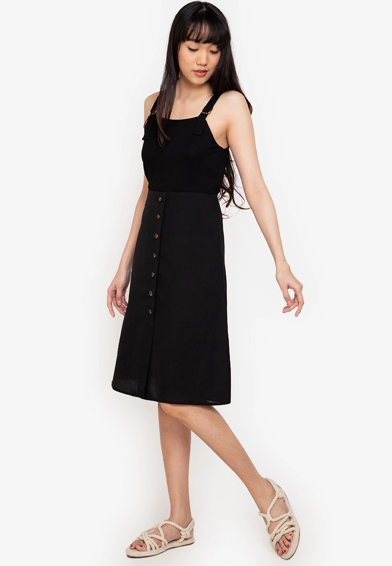 ZALORA BASICS Basic Button Through Midi Skirt - Billede 4