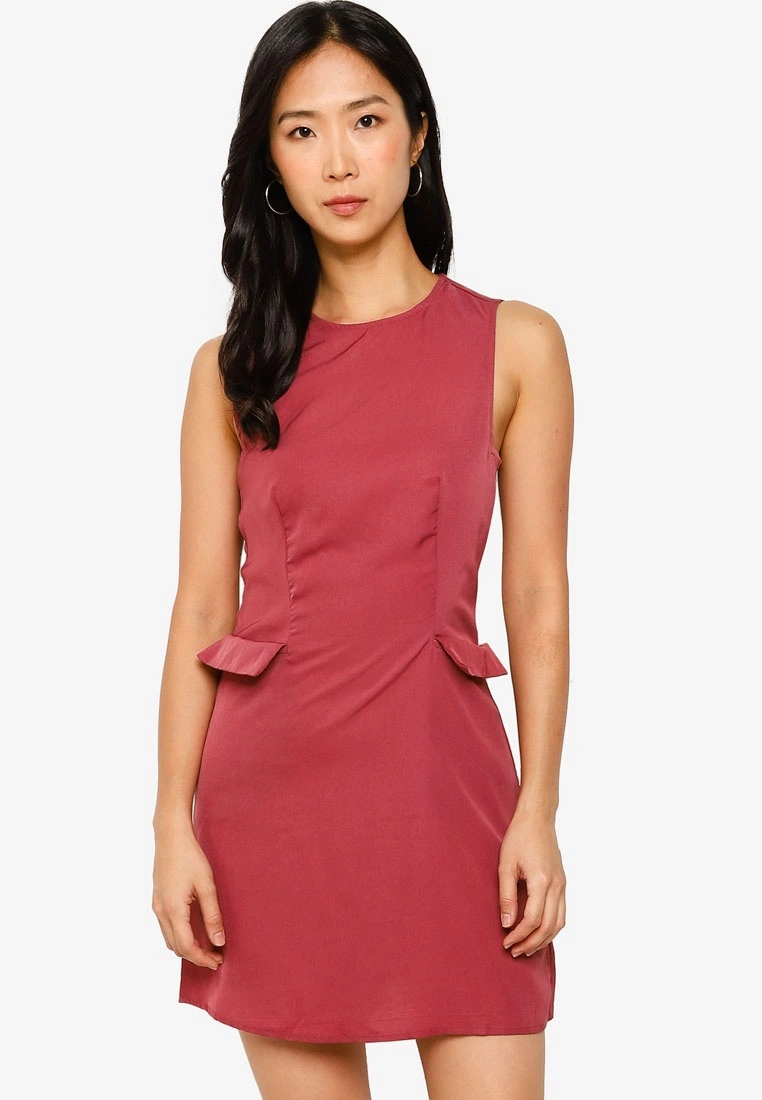 ZALORA BASICS A Line Pocket Detail Dress