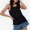 ZALORA BASICS Sleeveless Lace Trim Top