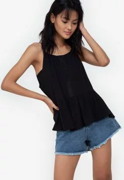 ZALORA BASICS Sleeveless Lace Trim Top