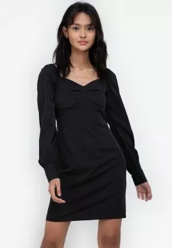 ZALORA BASICS Full Length Puff Sleeve Mini Dress