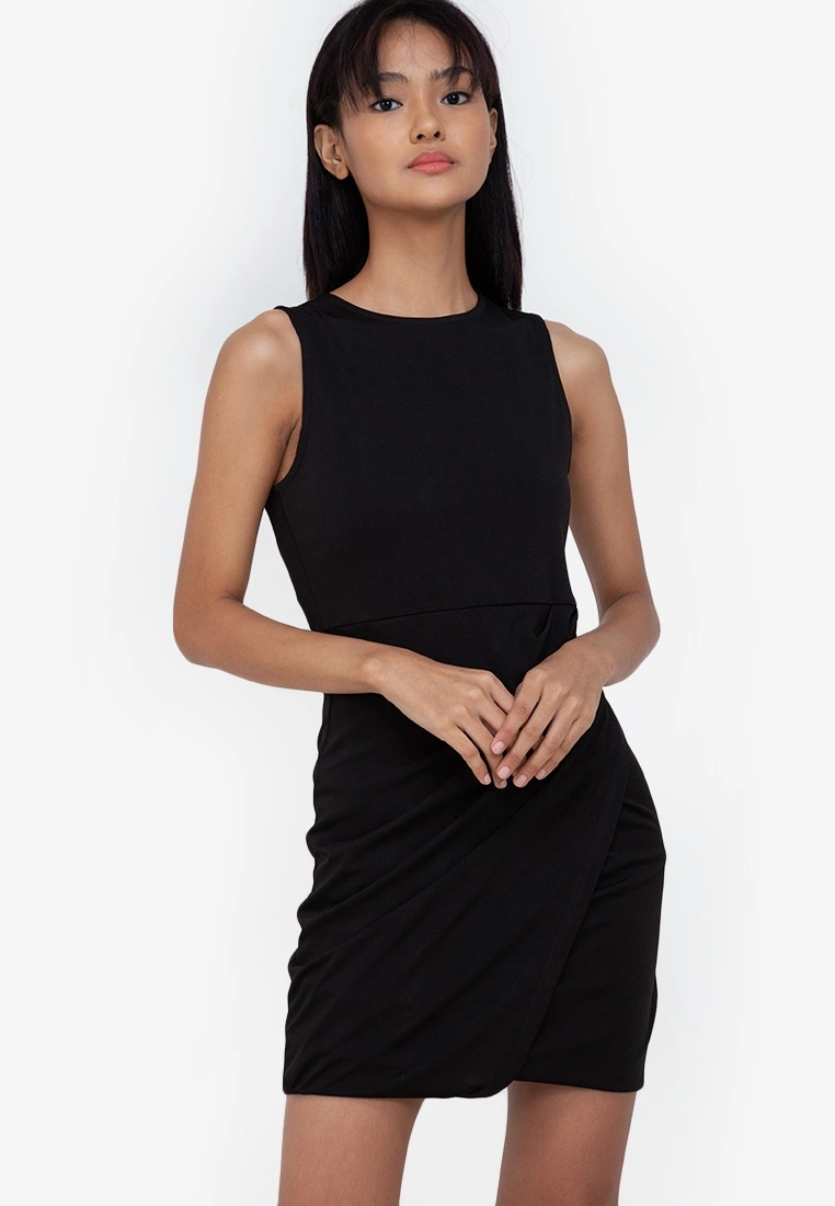 ZALORA BASICS Twist Detail Bodycon Dress