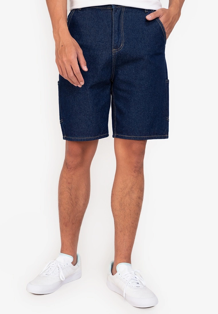 ZALORA BASICS Mid Rise Denim Shorts