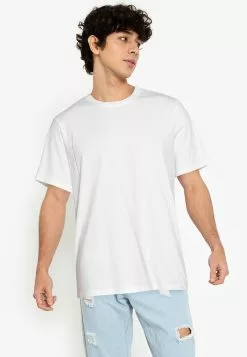 ZALORA BASICS Shoulder Zip T-Shirt