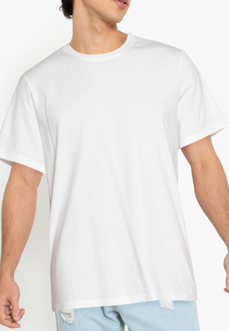 ZALORA BASICS Shoulder Zip T-Shirt - Billede 3