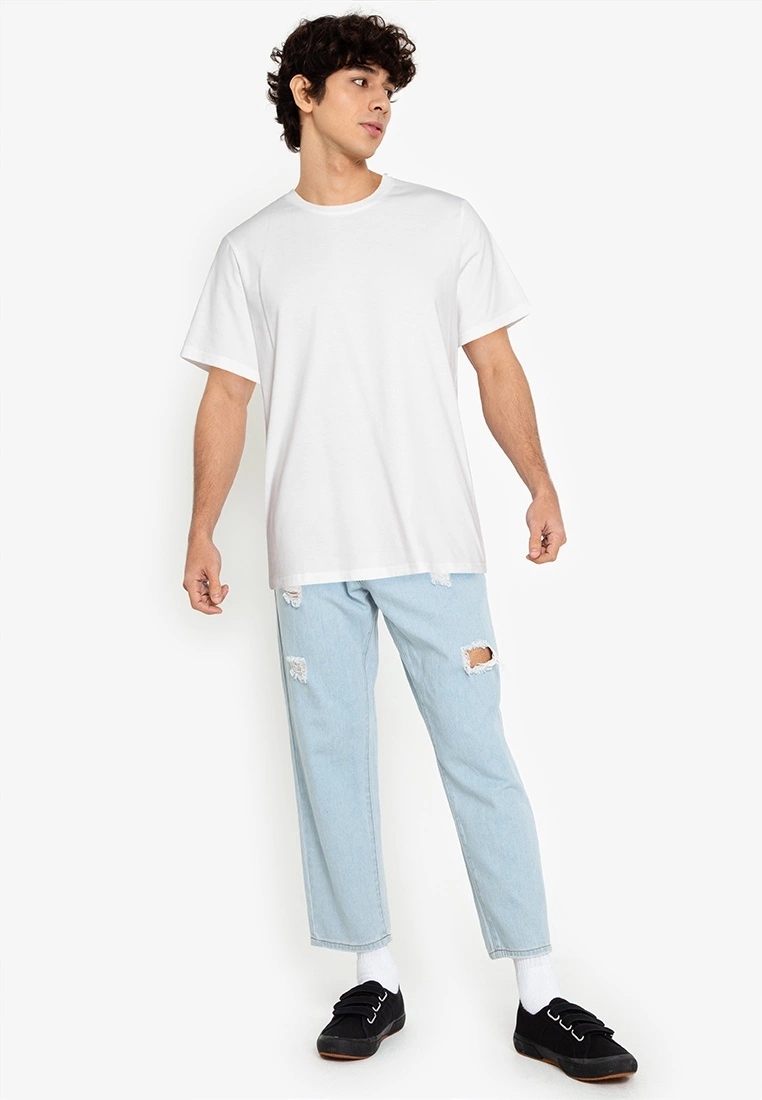 ZALORA BASICS Shoulder Zip T-Shirt - Billede 4