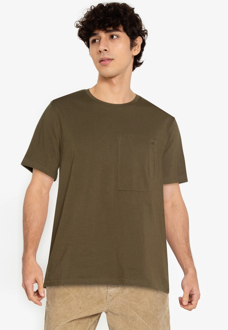 ZALORA BASICS Welt Patch Pocket T-Shirt