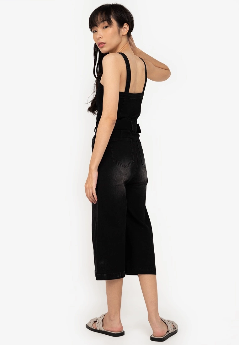 ZALORA BASICS Button Front Culotte Jumpsuit - Billede 2