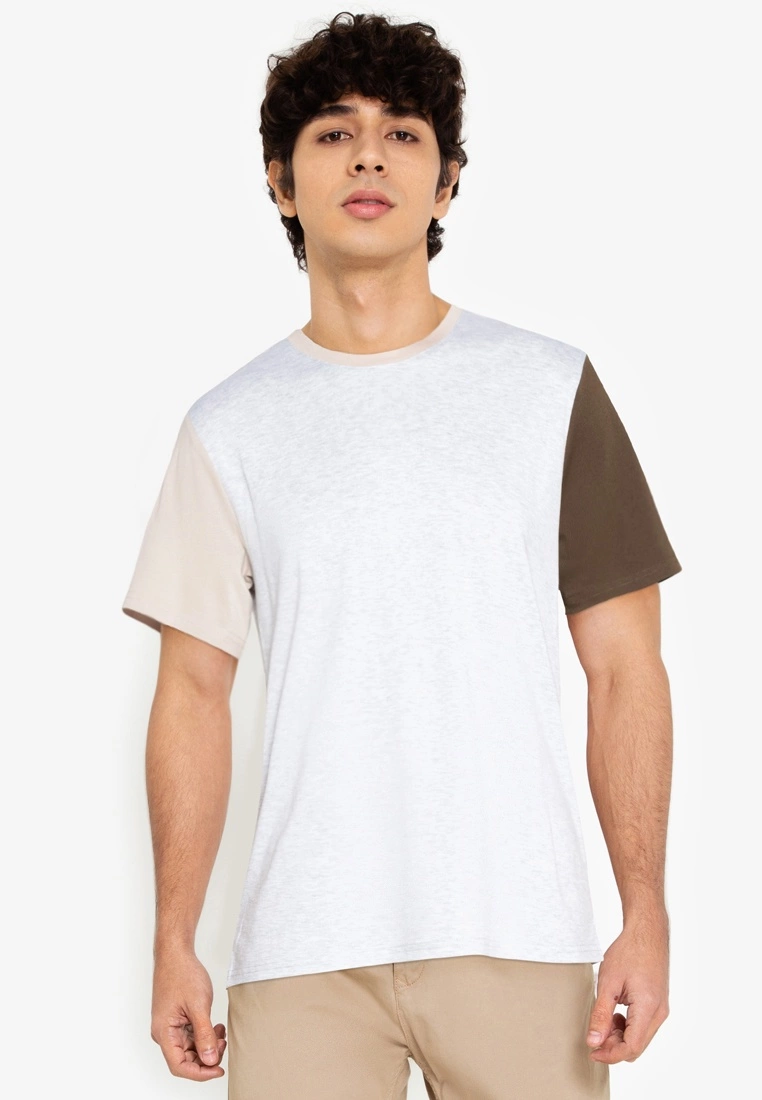 ZALORA BASICS Colour Block T-Shirt