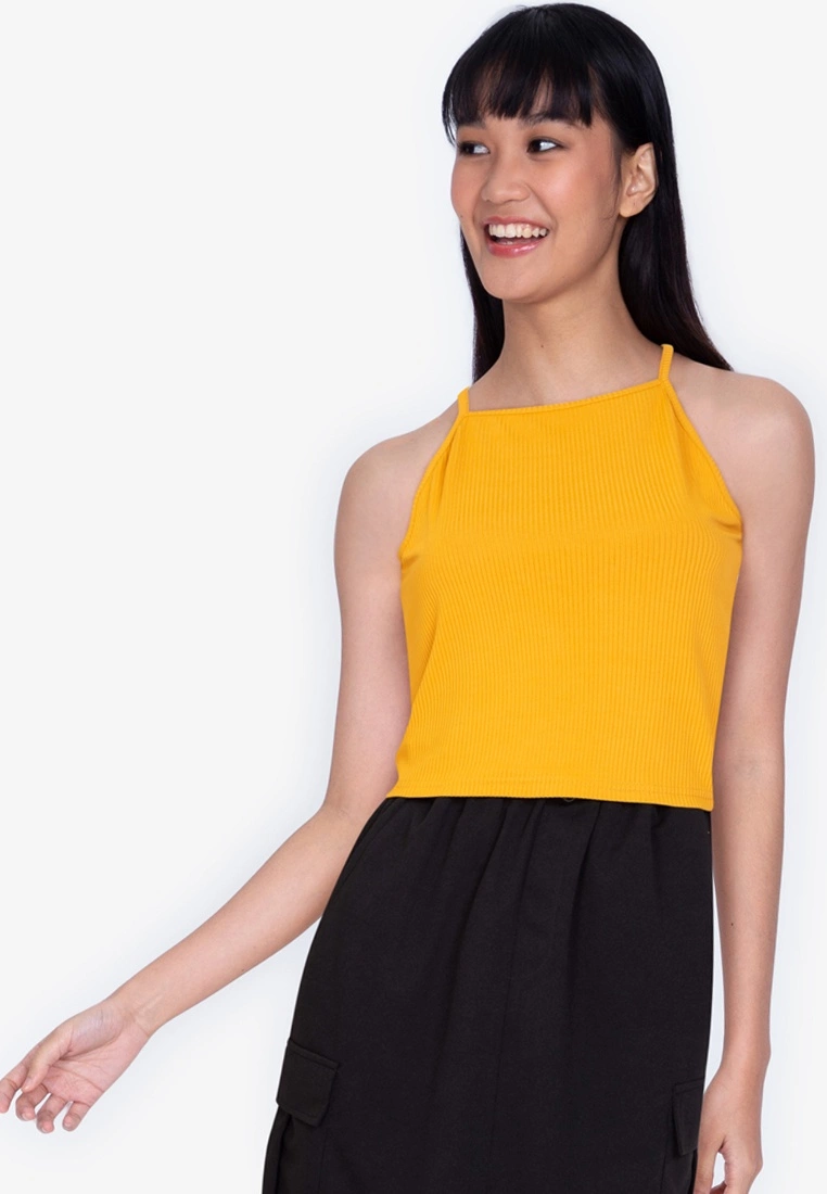 ZALORA BASICS High Neck Sleeveless Top