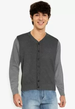 ZALORA BASICS Colour Mix Cardigan