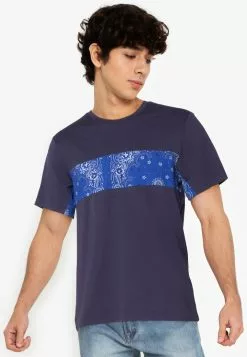 ZALORA BASICS Panelled T-Shirt