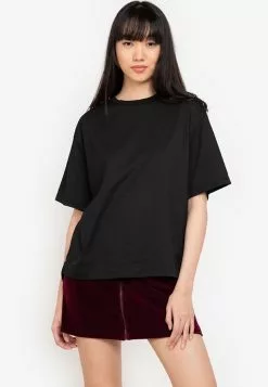 ZALORA BASICS Basic Oversized Crew Neck T-shirt