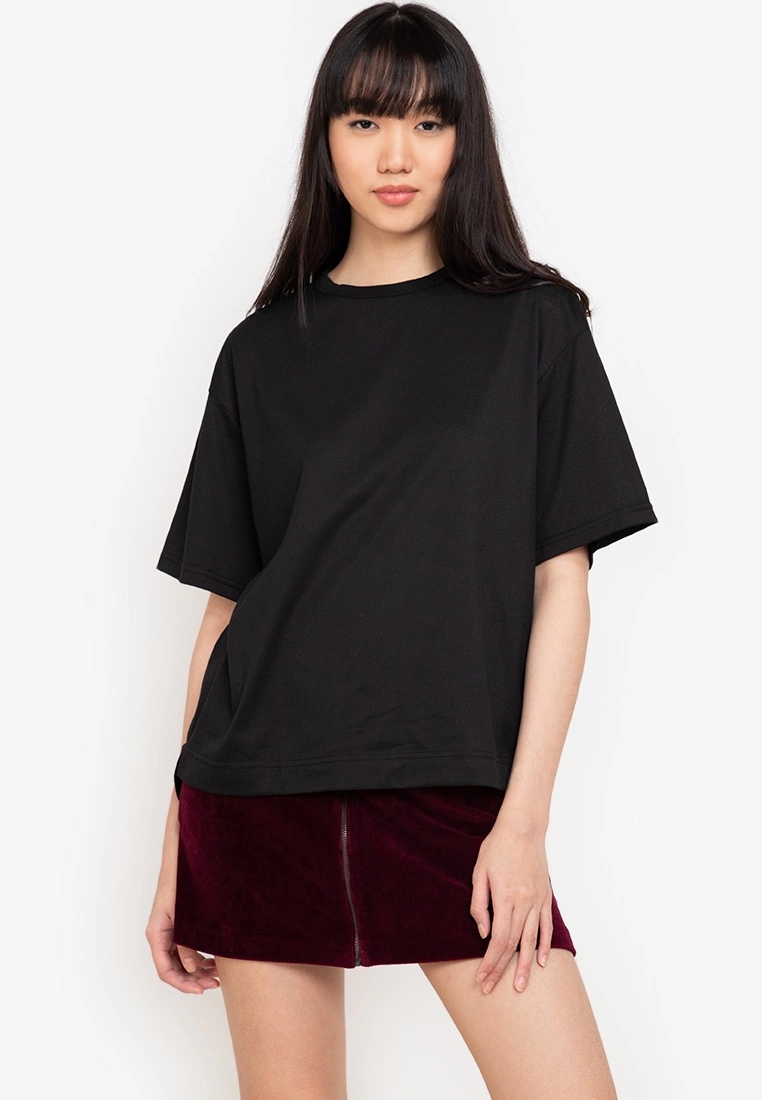 ZALORA BASICS Basic Oversized Crew Neck T-shirt