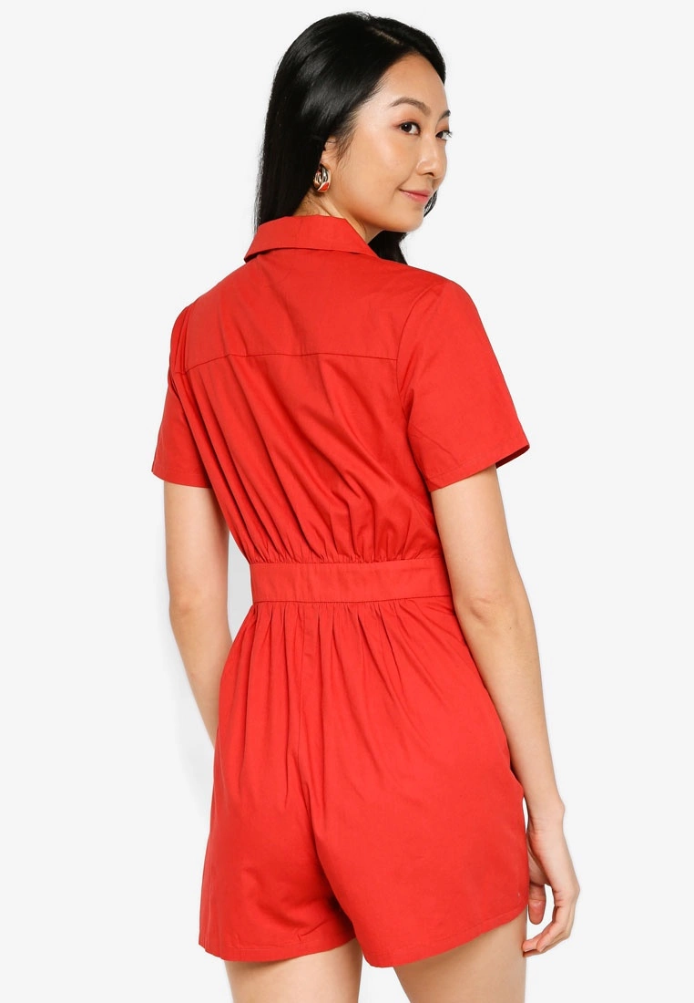 ZALORA BASICS Camp Collar Playsuit - Billede 2