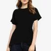 ZALORA BASICS Dip Hem Frill Side Tunic