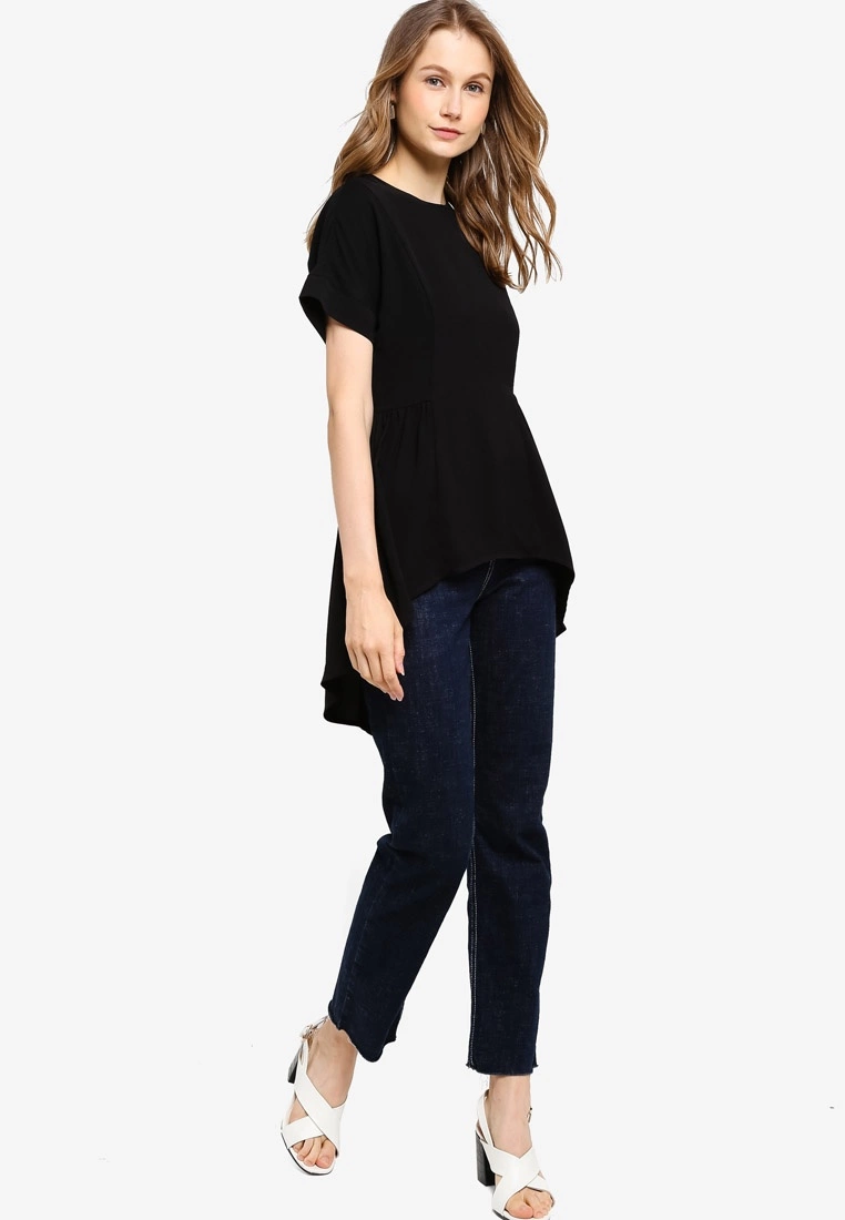 ZALORA BASICS Dip Hem Frill Side Tunic - Billede 4