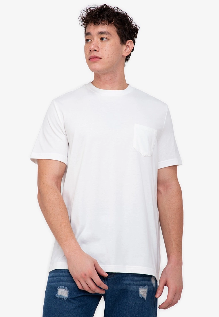 ZALORA BASICS Back Hem Panel T-Shirt
