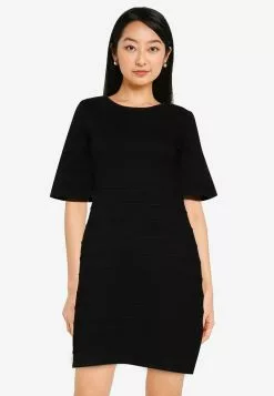 ZALORA BASICS Flare Sleeve Knit Dress