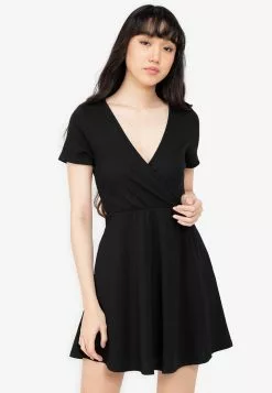 ZALORA BASICS Basic Wrap Bodice Dress