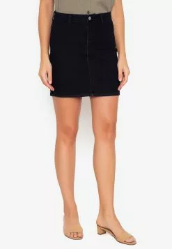 ZALORA BASICS Stretch Denim Mini Skirt