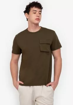 ZALORA BASICS Cargo Flap Pocket T-Shirt