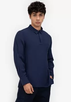 ZALORA BASICS Polo Placket Shirt
