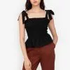 ZALORA BASICS Smocked Strap Top