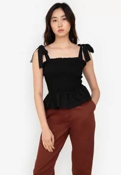 ZALORA BASICS Smocked Strap Top