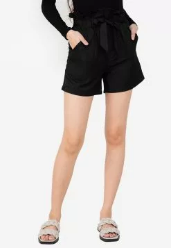 ZALORA BASICS Drawstring Paper Bag Denim Shorts