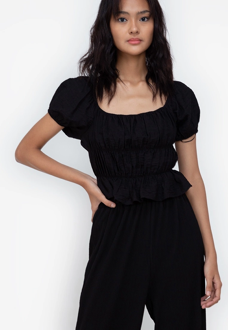 ZALORA BASICS Puff Sleeve Crop Top - Billede 3