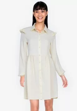 ZALORA BASICS Frill Detail Shirt Dress