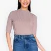 ZALORA BASICS Basic High Neck Rib Top