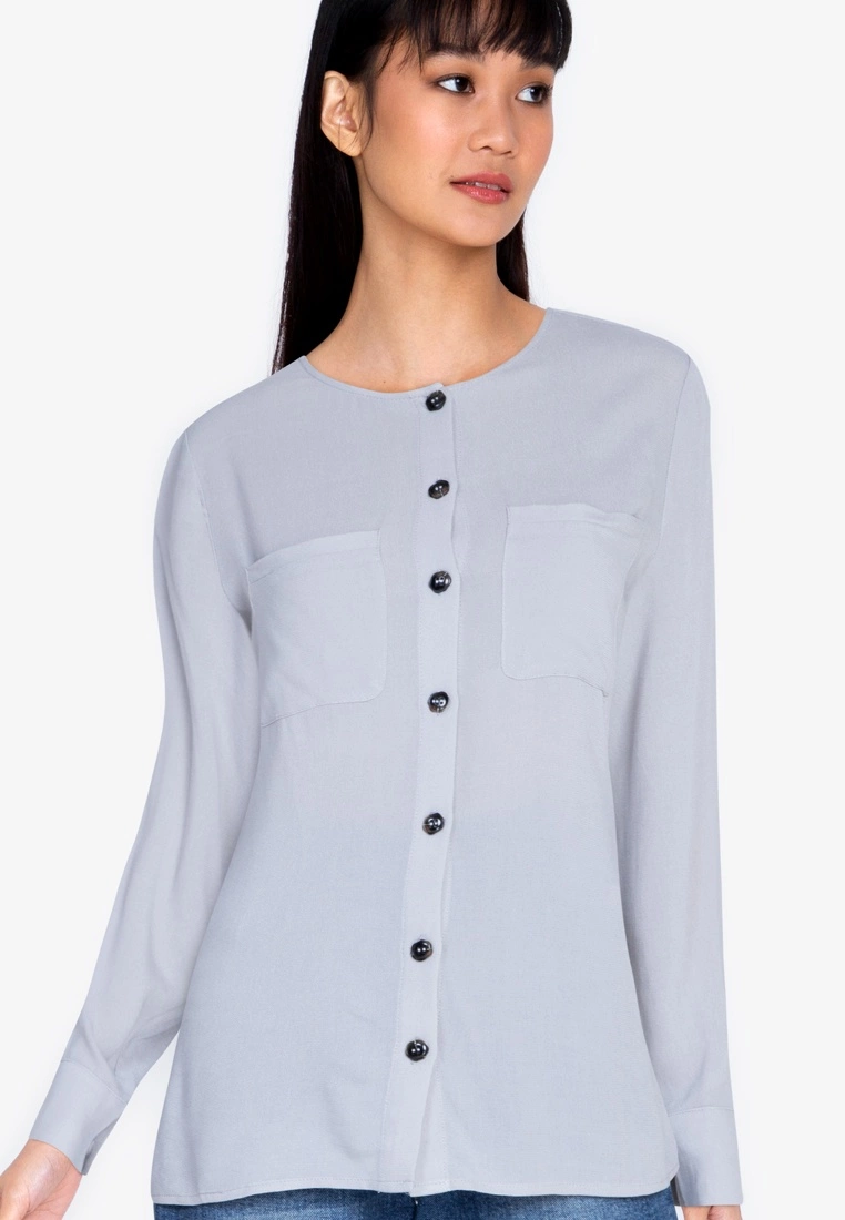 ZALORA BASICS Double Pocket Blouse - Billede 3