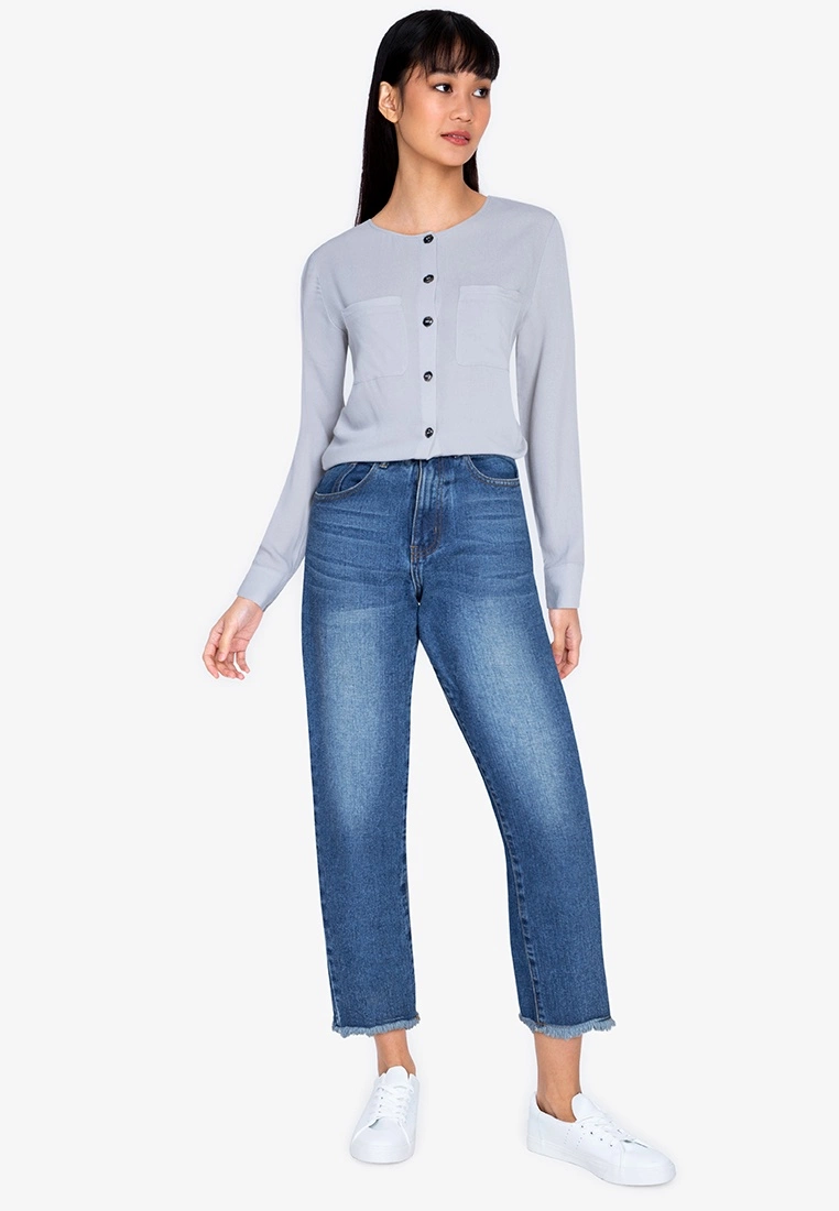 ZALORA BASICS Double Pocket Blouse - Billede 4