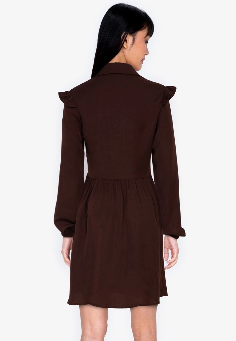 ZALORA BASICS Frill Detail Shirt Dress - Billede 2