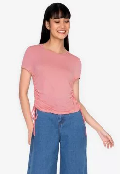 ZALORA BASICS Ruched Side Detail Top