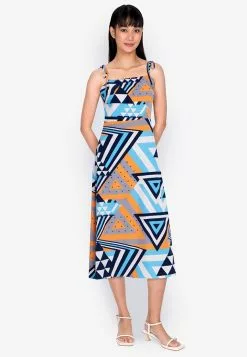 ZALORA BASICS Tie Strap Midi Cami Dress