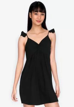 ZALORA BASICS Twist Front Fit and Flare Dress