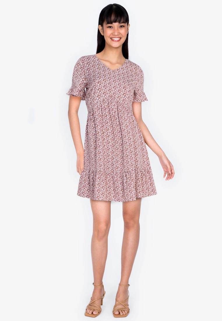 ZALORA BASICS Flutter Sleeve Mini Dress - Billede 4