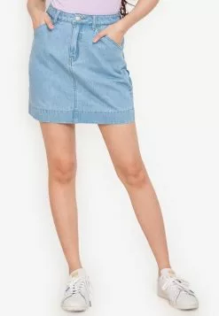 ZALORA BASICS Contrast Stitching Mini Skirt