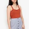 ZALORA BASICS D Ring Square Neck Sleeveless Top