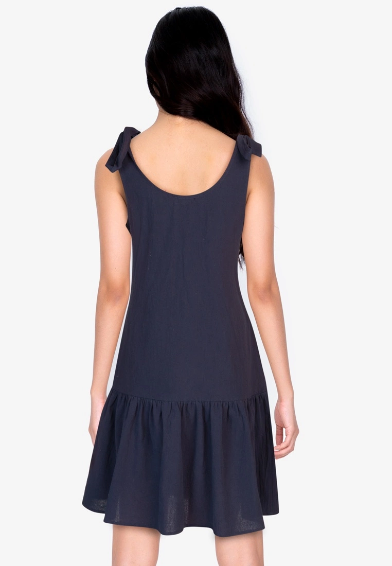 ZALORA BASICS Tie Strap Flutter Hem Dress - Billede 2