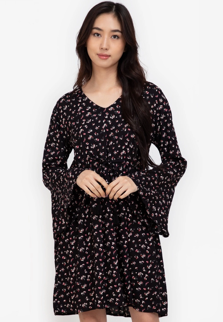 ZALORA BASICS Back Keyhole Tunic Dress